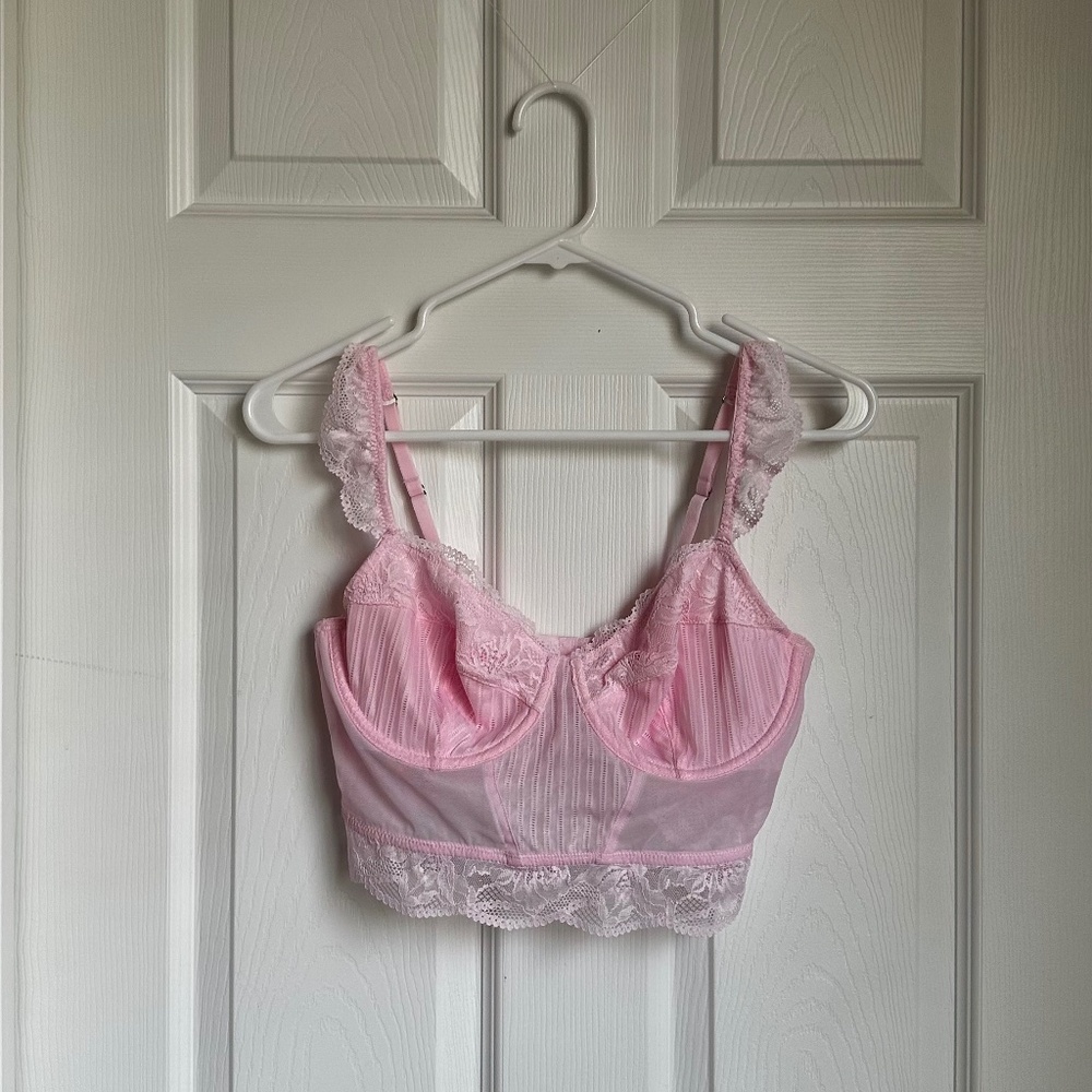 auden baby pink bralette top